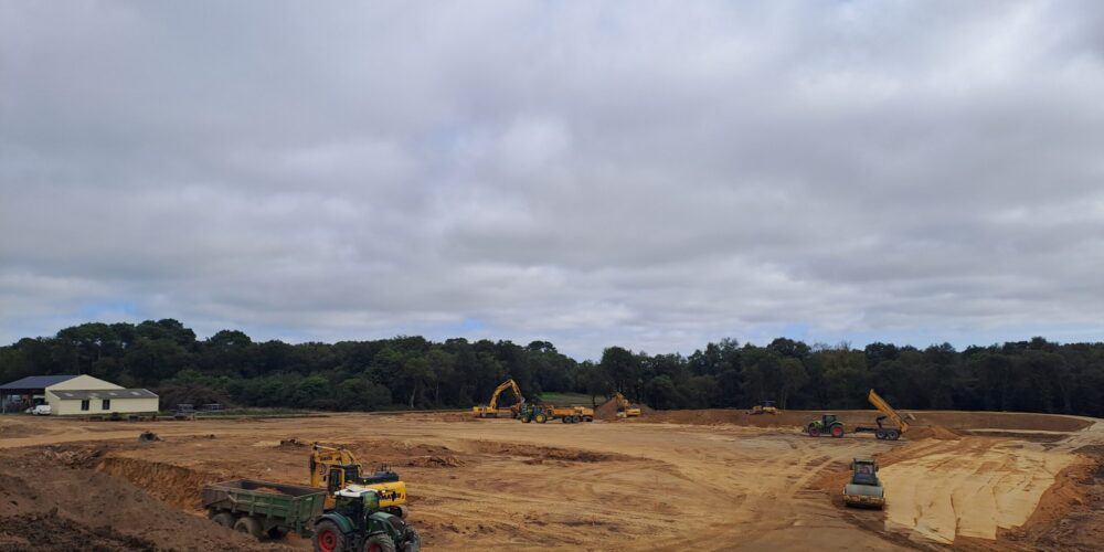terrassement unité de méthanisation PIGEON Bretagne Sud