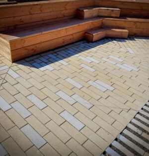 aménagement pavés SFAC école