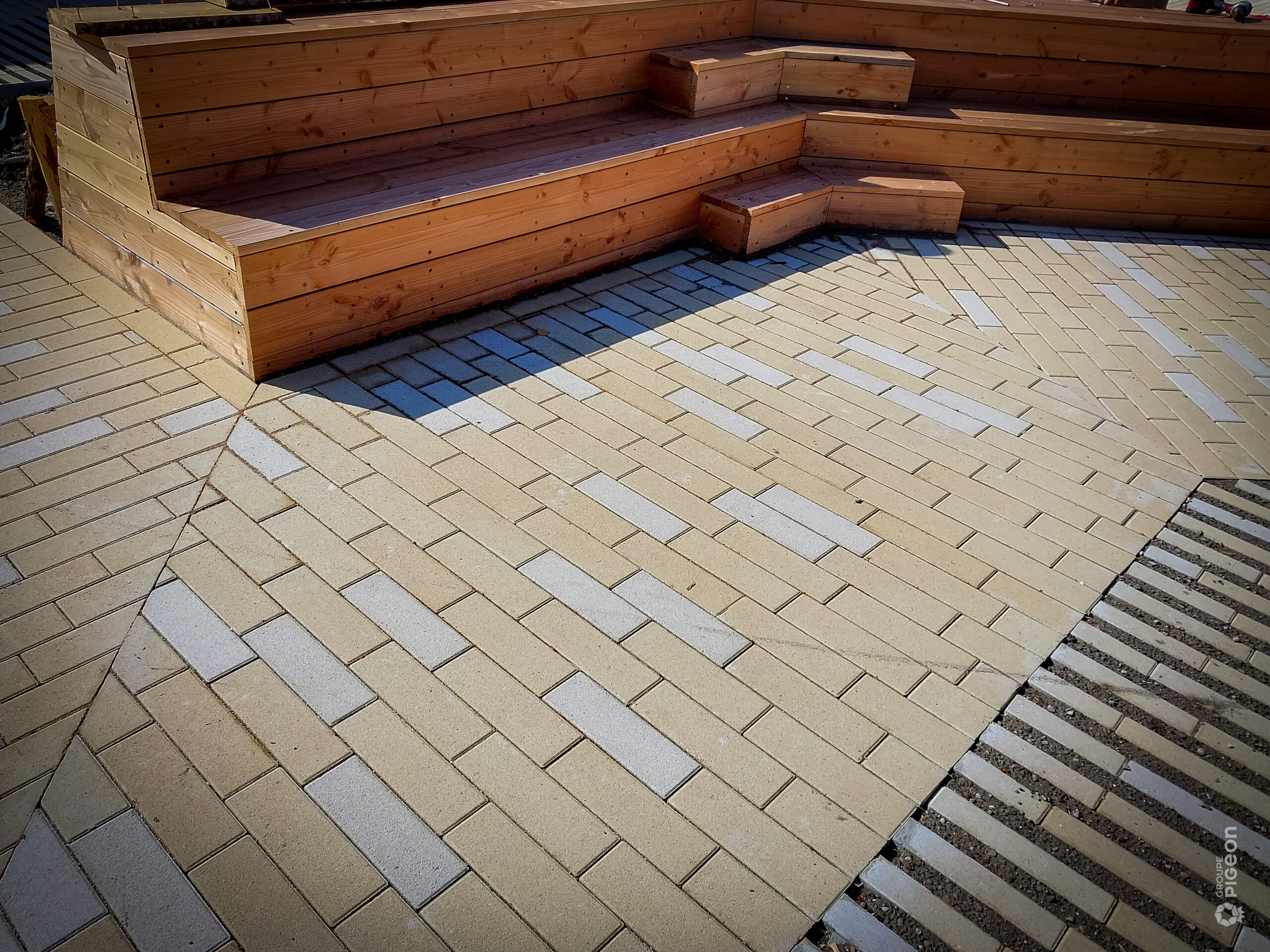 aménagement pavés SFAC école