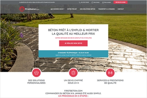 Lancement de la plateforme FirstBeton.com, actualité du Groupe Pigeon