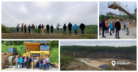 VISITE | Les élus de la Croixille (53) visitent la carrière …, actualité du Groupe Pigeon